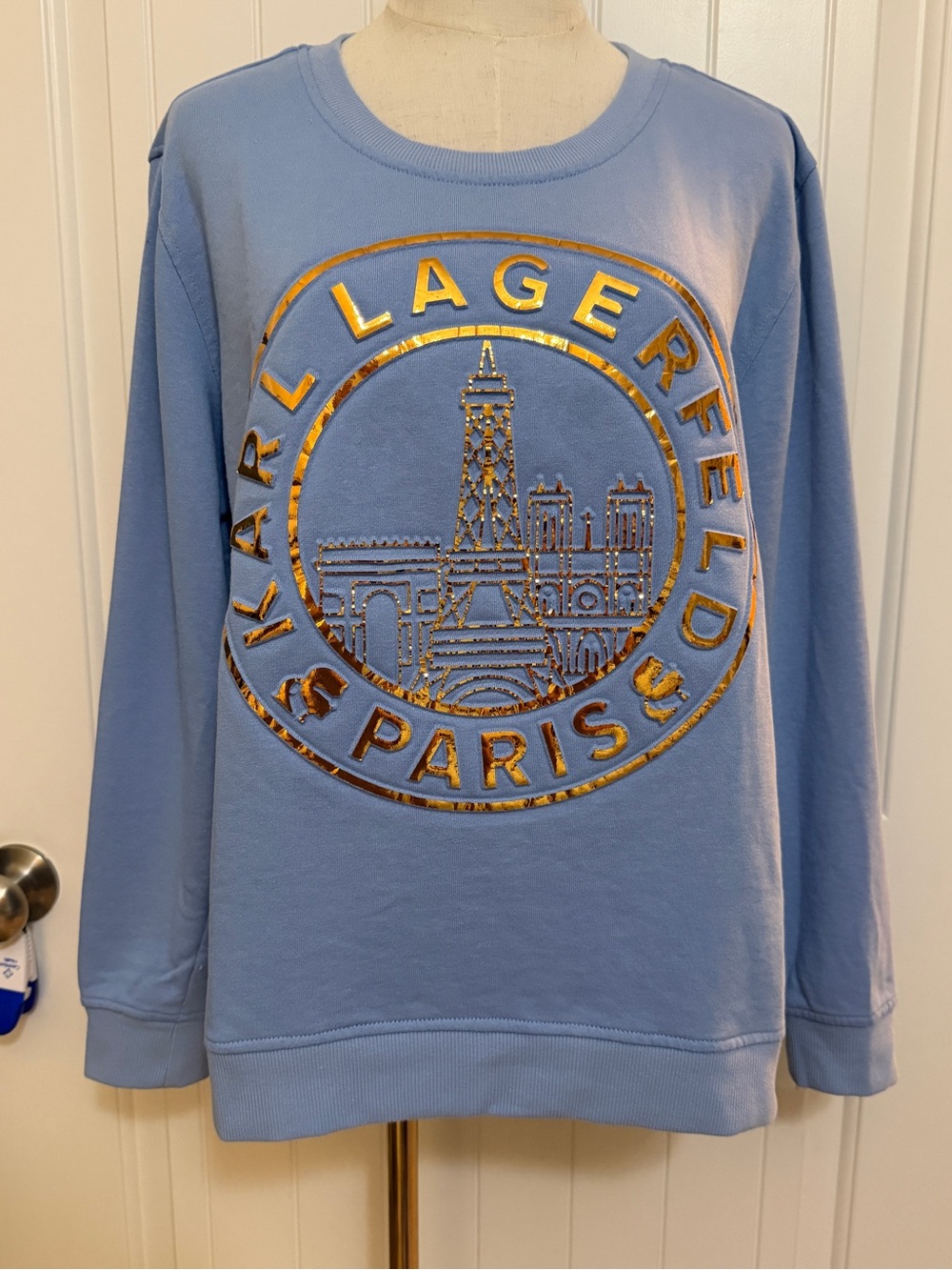 Karl Lagerfeld Light Blue Sweatshirt Sz